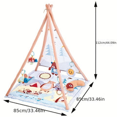 Baby Play Mat Activity Gym with Ball Pit Sensory Toys Music Tummy Time