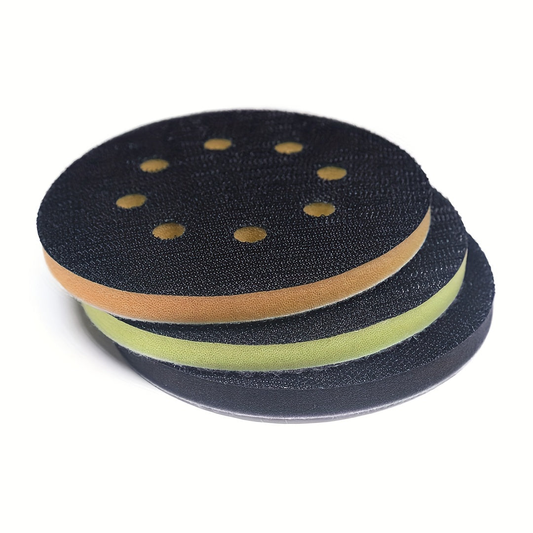 5 inch Soft Density 8 Hole Interface Pad Hook and Loop Sponge Cushion Back Pad
