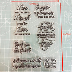 English Words Transparent Stamps for Card Making Scrapbooking Arts Crafts