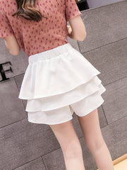 High Waist Ruffle Trim Skirts for Women
