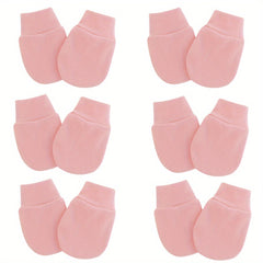 6 Pairs Baby No Scratch Mittens for Stylish Hand Protection
