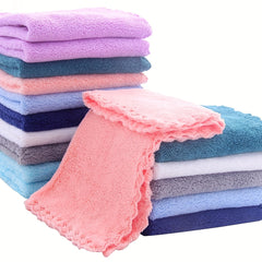 20pcs Microfiber Coral Fleece Washcloths 24.89x24.89 cm