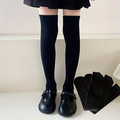 3 Pairs Girls Kids Over the Knee Stockings Block Calf Socks