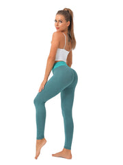 Women's Seersucker High Waisted Yoga Leggings