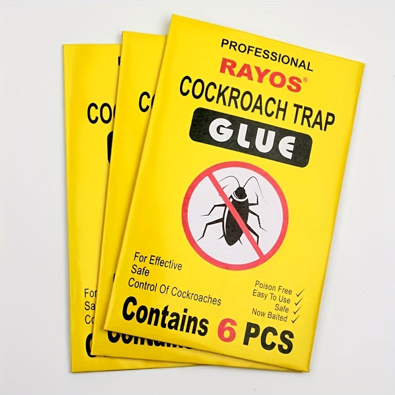 12pcs Cockroach Sticker Trap Sticky Board Insect Traps Indoor Outdoor