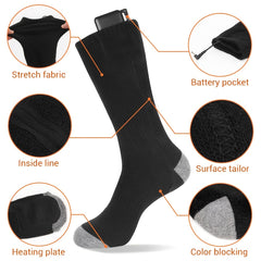 USB Rechargeable Heating Socks Infrared Heated Boots for Outdoor Winter