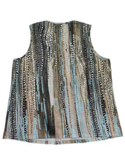 Boho Tank Top Women's Plus Random Print V Neck High Stretch Tank Top