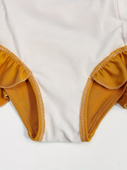 2pcs Girls Sweet Swimsuit Ruffle Trim Top Shorts Kids Clothes For Summer