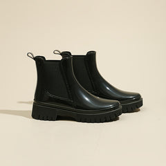 Women's Waterproof Non slip Rain Boots Stylish Comfortable Rubber Medium Top