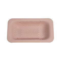 Over Sink Extendable Colander Strainer for Washing Vegetables Fruits Pasta
