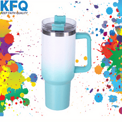 40oz Rainbow Stainless Steel Insulated Water Bottle with Handle & Straw Lid