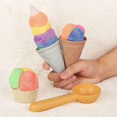 Kids' Green Ice Cream Cone Yellow Eggshell Sand Digging Toy Set
