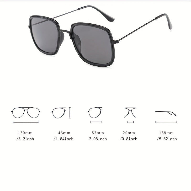 Retro Square Frame Steampunk Sunglasses UV400