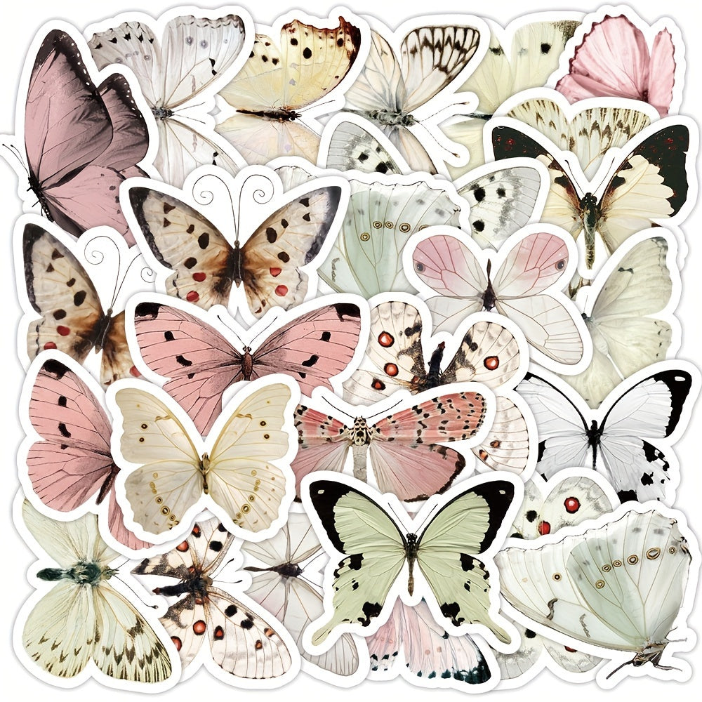 40pcs Night Honey Butterflies Stickers for Water Bottle Laptop Hat