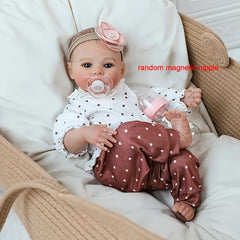 18 Inch Lifelike Reborn Baby Doll for Girls Soft Weighted Body