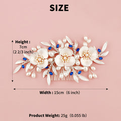 Vintage Flower Pearl Hair Comb Bridal Hair Accessories