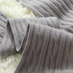 Soft Twisted Thigh High Socks Breathable Cotton Over The Knee Socks