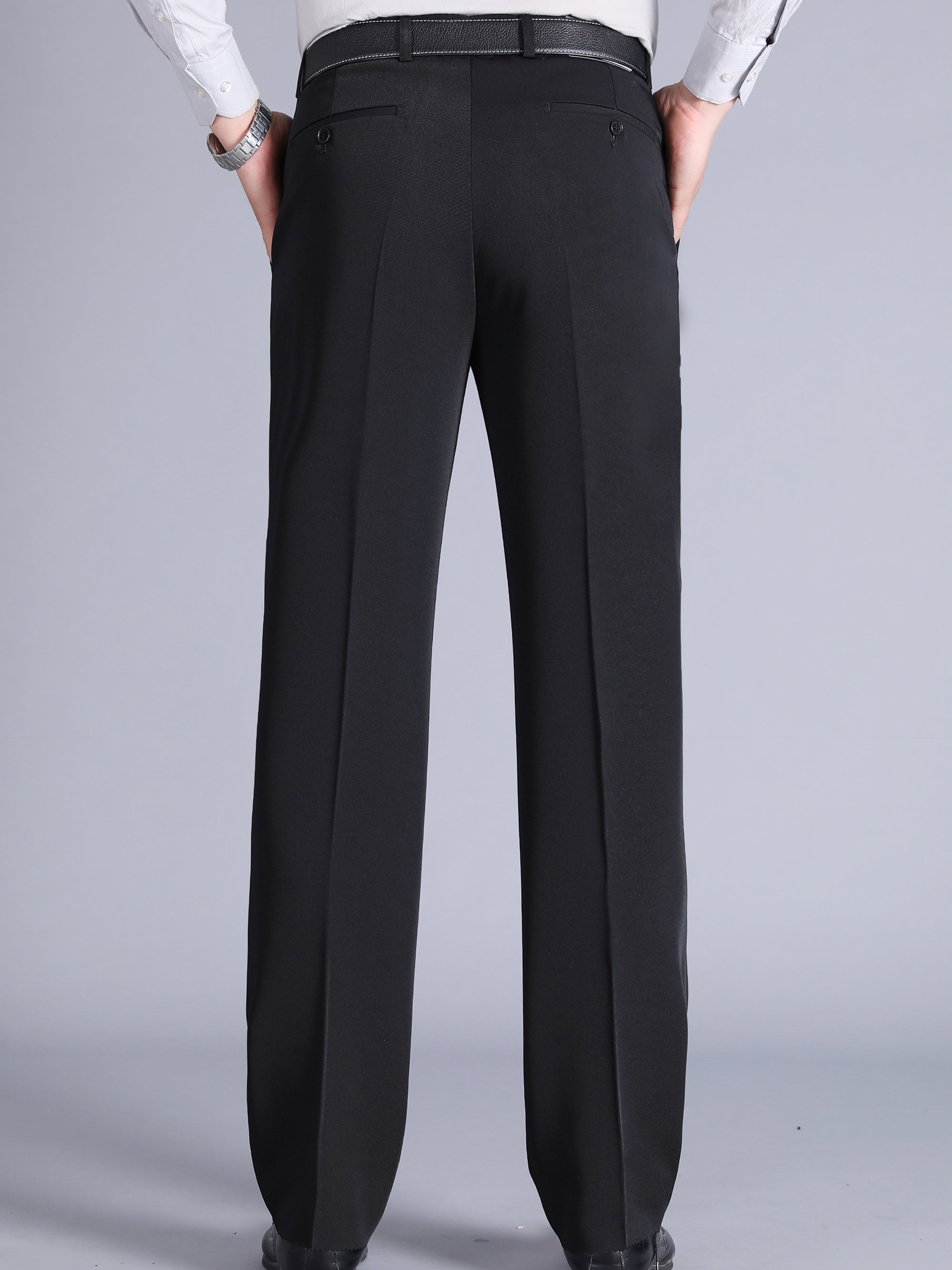 Men's Solid Dress Pants Spring Fall Business