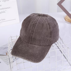 Soft Washed Retro Baseball Cap Vintage Style Denim Sun Hat