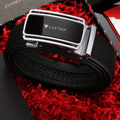 Men's Leather Belt W/ Automatic Buckle Casual 1st Layer Cowhide Belt
