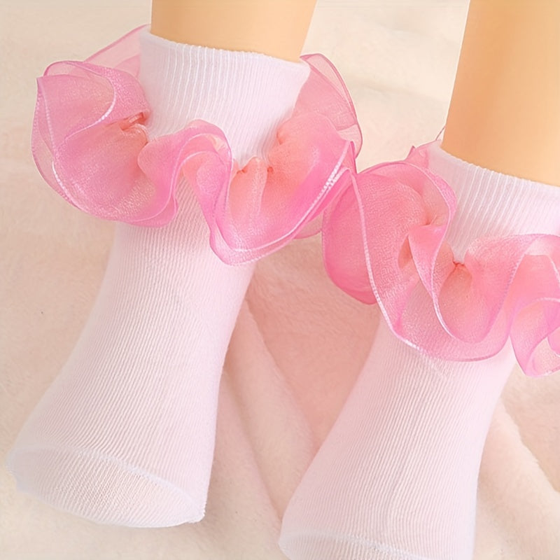 Girls Lace Dance Socks Tube Socks