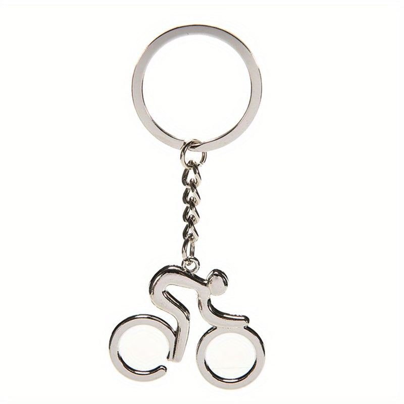 Sports Cycling Bicycle Pendant Keychain Alloy Keyring