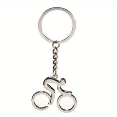 Sports Cycling Bicycle Pendant Keychain Alloy Keyring