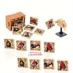 12 Styles Printed Blocks Toy Accessory 2x2 Flat Compatible with 3068 Seal Demon