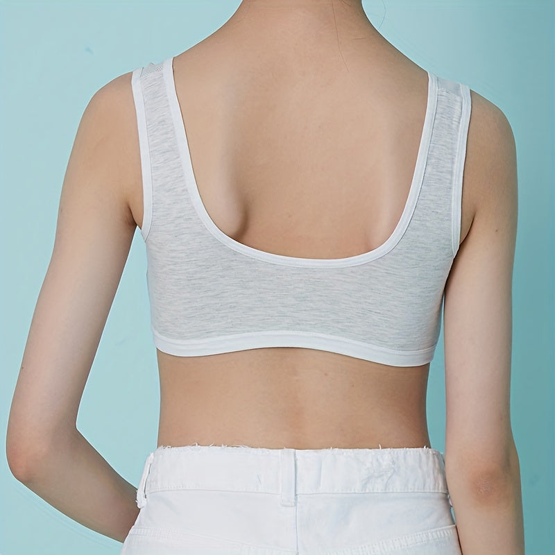 Sports Teen Girls Bra Stretch No Steel Ring Breathable Girls Vest