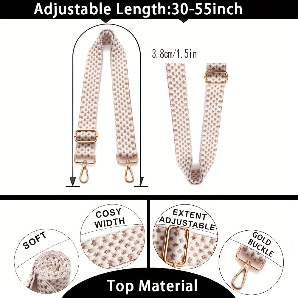 Adjustable Shoulder Strap Buckles Dacron Crossbody Bag Replacement Belt