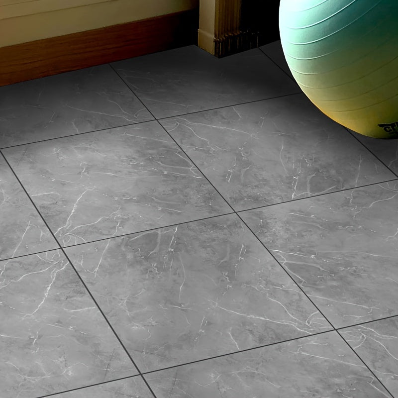 2pcs Pack Gray Marble Floor Stickers Non-slip Waterproof Wear-resistant