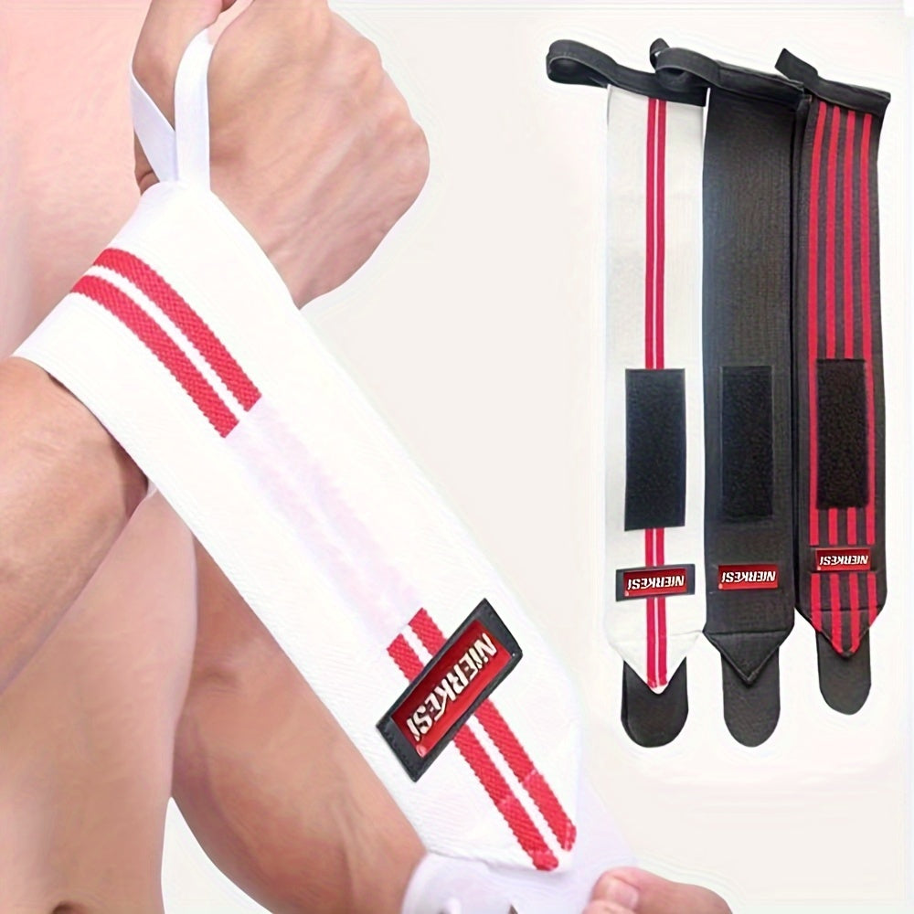 High Density Knitted Stripes Wrist Guard Wrist Wraps For Fitness
