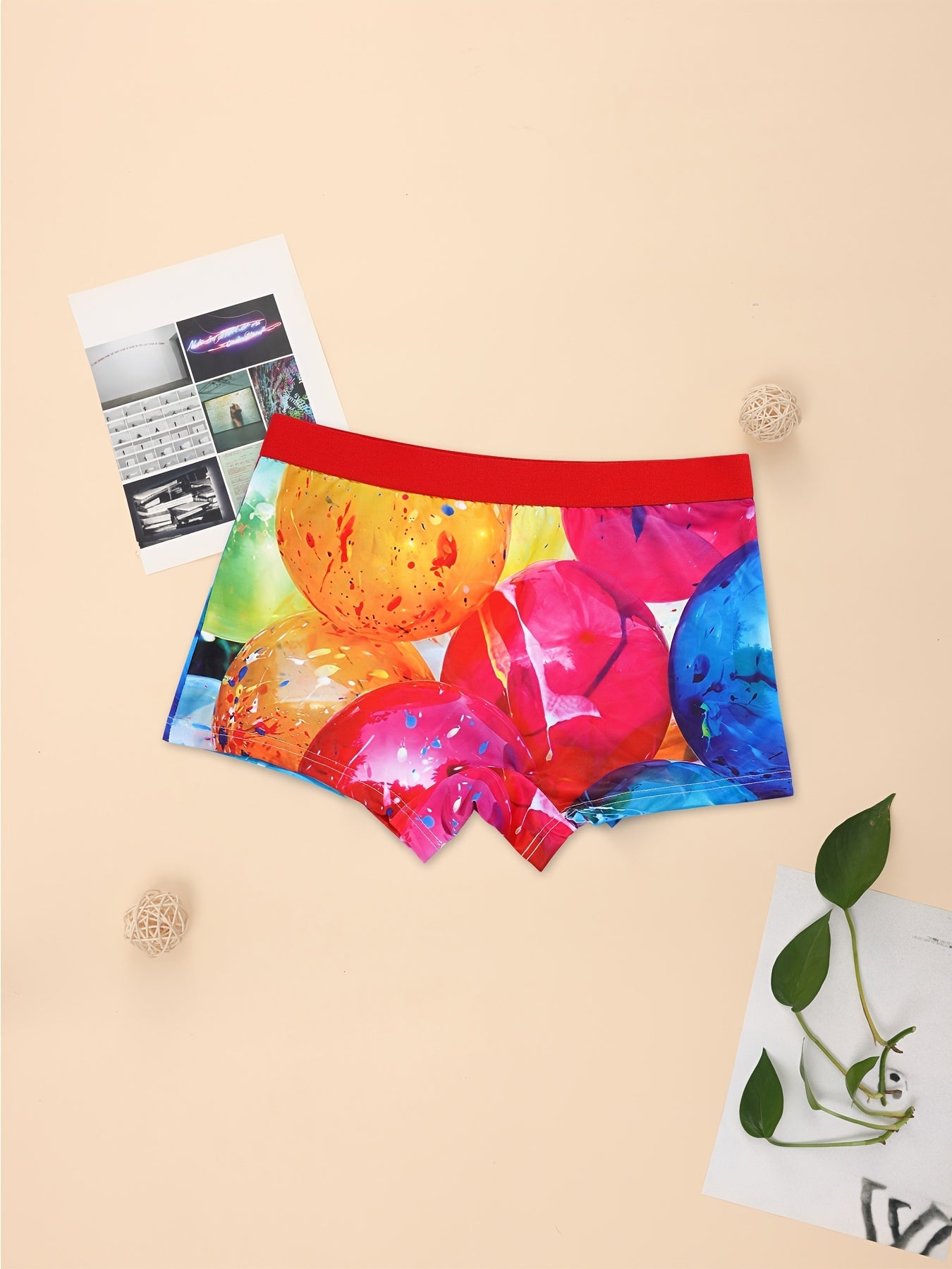 Colorful Print Boyshort Panties Comfy Intimates with Patterns