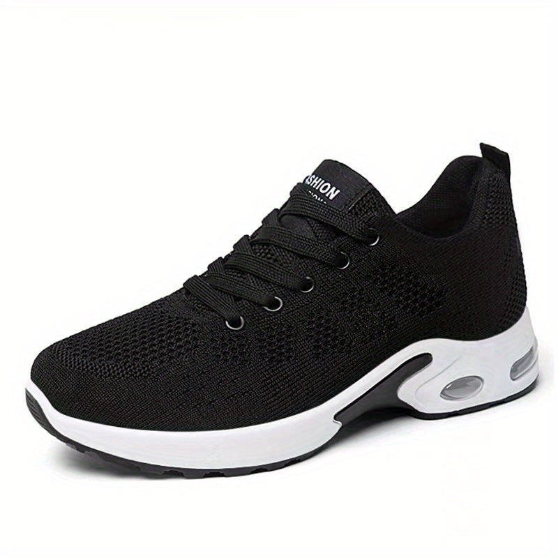 Ombre Mesh Sneakers Air Cushion Lace-up Running Shoes Non-slip Athletic