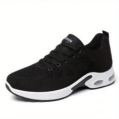 Ombre Mesh Sneakers Air Cushion Lace-up Running Shoes Non-slip Athletic