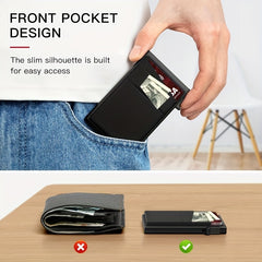 Automatic Pop Up Credit Card Holder RFID Blocking Men's Business Card Wallet