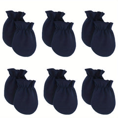 6pcs Toddler Baby Casual Thermal Mittens for Autumn and Spring