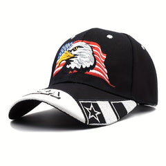 Eagle American Flag Embroidered Baseball Cap Sun Protection Trucker Hat