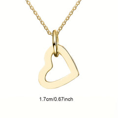 Personalized Heart Shaped Women's Necklace with Carved Name Letter