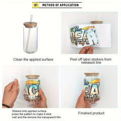 Christmas Series Cup Sticker DIY Waterproof Sticker Gift
