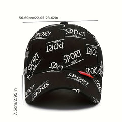 Sports Graffiti Unisex Baseball Cap Hip Hop Print Casual Dad Hats Adjustable