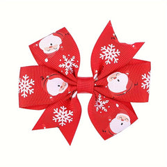 Christmas Elk Snowman Hair Clip