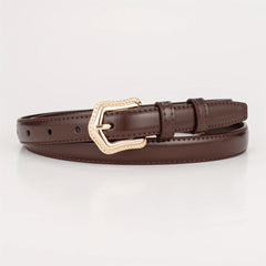 Golden Lace Buckle Head Leather Belt for Kids