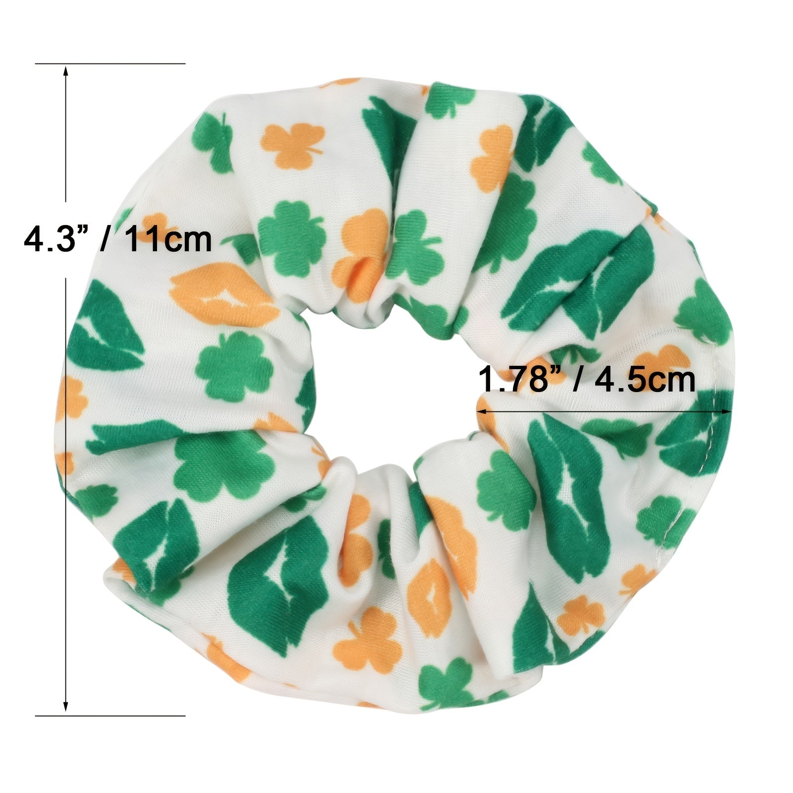 St. Patrick's Shamrock Hair Scrunchies Set