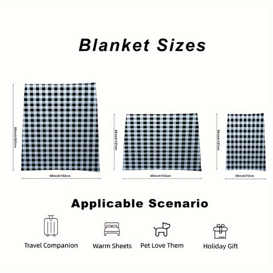 Twill Plaid Blanket Home Bed Sofa Warm Throw Blanket