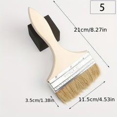 Wooden Handle Pig Hair Brush BBQ Paint Brush