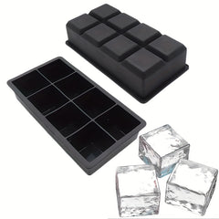 8-Grid Silica Gel Ice Cube Mould for Easy Ice Making