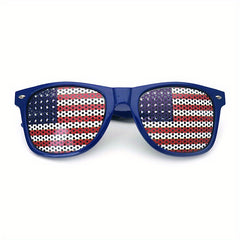 Independence Flag Gift Sunglasses Dark Frame Flag Sticker Sunglasses