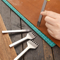 35pcs Leather Stitching Pouch Kit - 4mm Punch, Thread, Needles