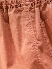 Girls Letter Print Cotton Linen Jogger Shorts for Summer